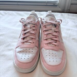 Nike Court Borough low Big Kids sneakers blush pink and white